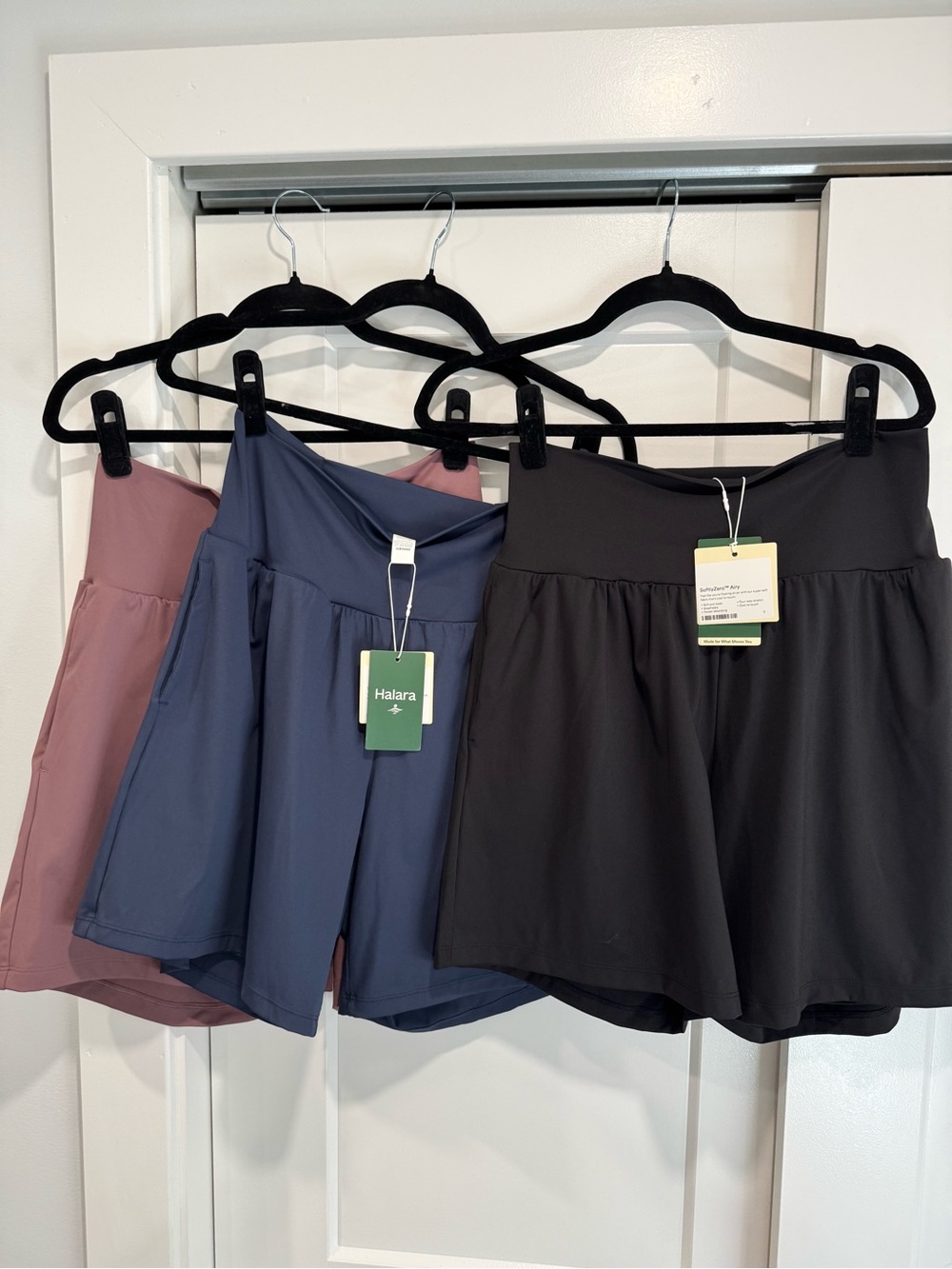 HALARA Women's Skort Trio in Black, Navy, Mauve